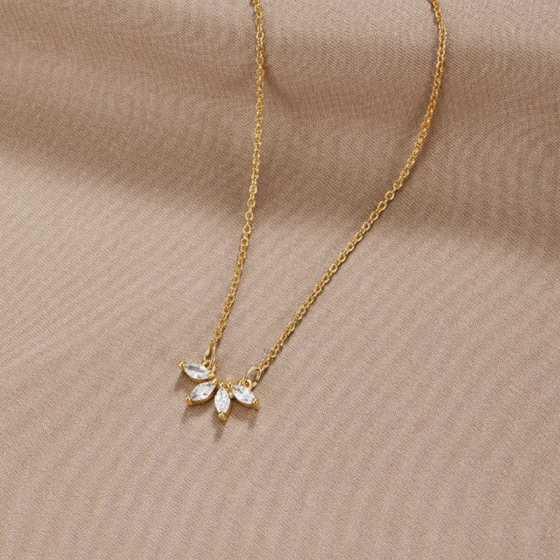 Crystal Leaf Necklace